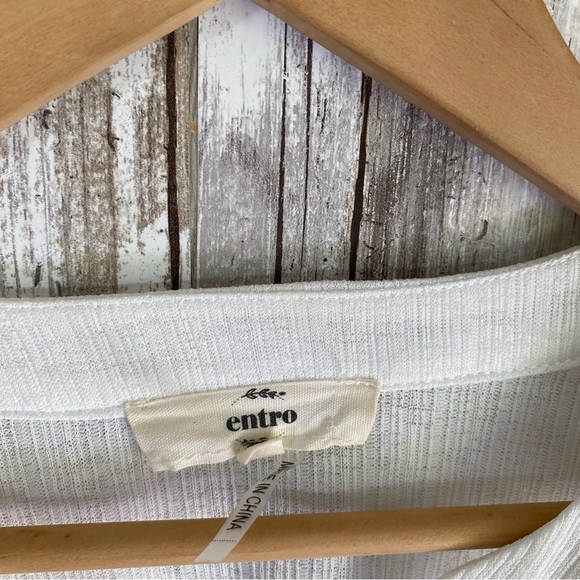 Entro White Oversized Lace Detail Blouse - Picture 5 of 5